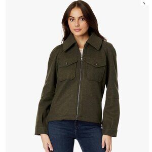 Avec Les Filles Relaxed Fit Front Zip Jacket in Olive Green. Size XS. EUC